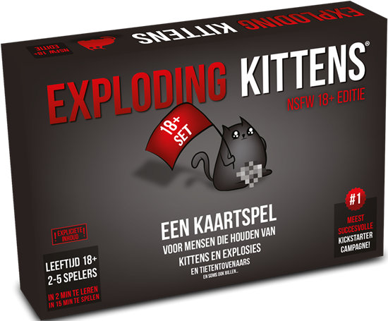spel EXPLODING KITTENS 2-5spelers18+ editie 