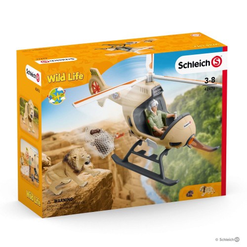 42476 schleich DIEREN REDDINGS HELIKOPTER 3+
