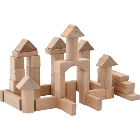 spielmaus HOUTEN NATUREL BLOKKEN circa 100stuks 1+