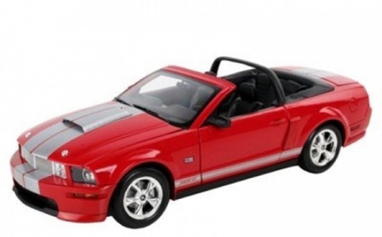 shelby collectbles 2008 SHELBY GT CONVERTIBLE rood/zilver 1/18