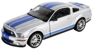 shelby collectbles 2008 SHELBY GT500KN zilver/blauw 1/18