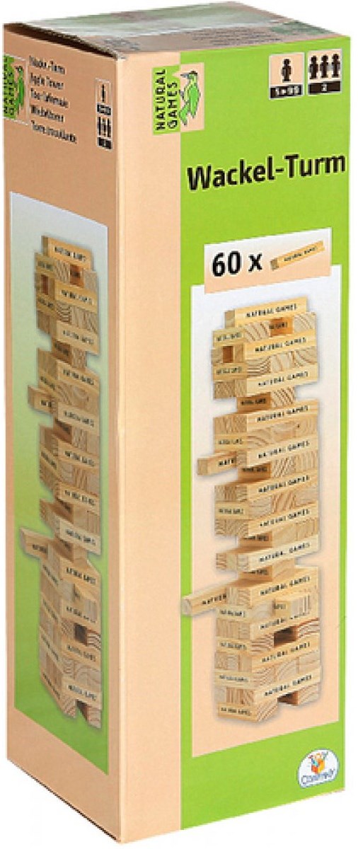 JENGA de WANKELTOREN spel met 60stenen 5-99jr       