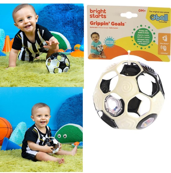 Oball Baby Rammelaar Grip & Goal Zwart 0mnd+  