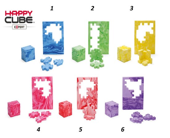 Happy CUBE EXPERT 2D & 3D 2in1 Puzzel **** Assorti Kleuren 10+ 