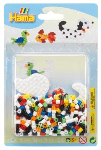 Hama 4182 Kleine Set Hond met ca.450 Kleurrijke Strijkkralen 5+