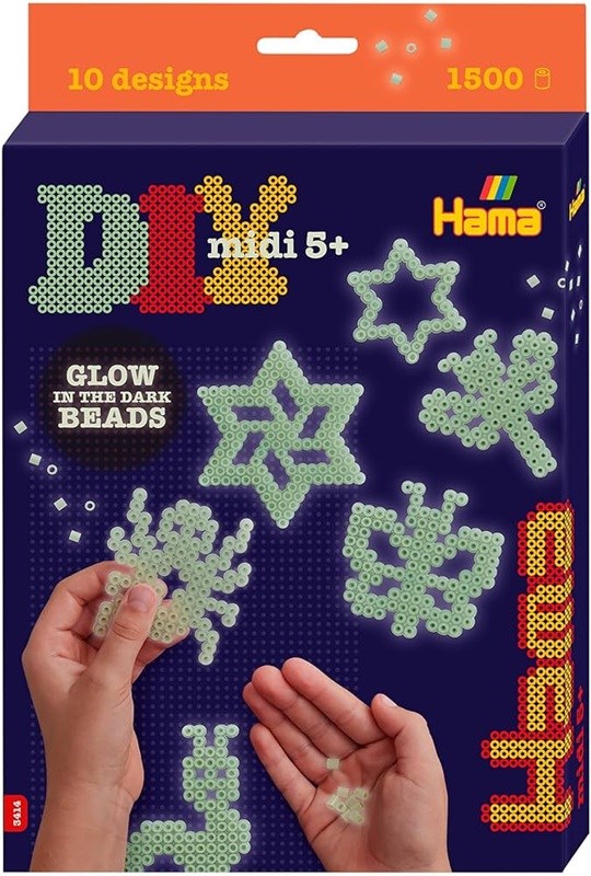 Hama 3414 Strijkkalen Set Glow in the Dark 1500 kralen 5+