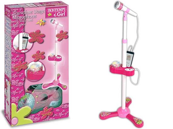 bontempi Microfoon op Standaard Magic Ball Pinkie Color 3+ (3xAA)
