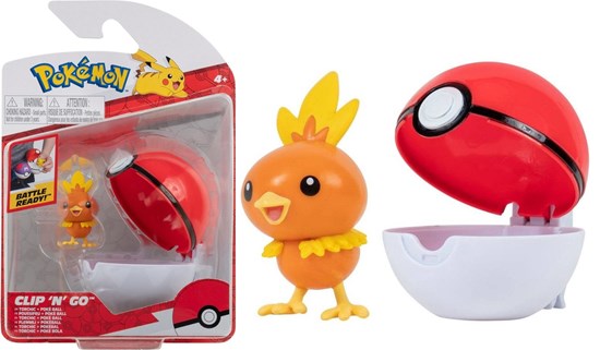 boti Pokémon Clip 'n Go Torchic & Pokeball 4+ 