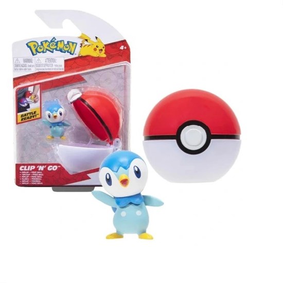 boti Pokémon Clip 'n Go Piplup & Pokeball 4+ 