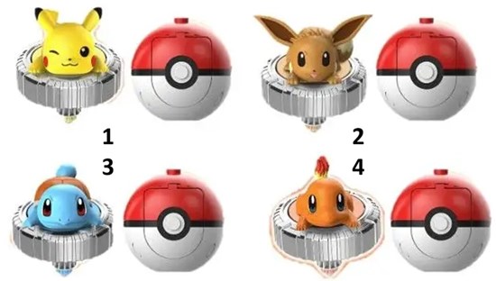 Pokémon Battle Spinner Single Pack Playset assorti 4+