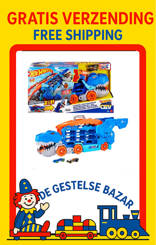 Hot Wheels City Ultieme Dino Hauler Vrachtwagen schaal 1:64 leeftijd4+ 