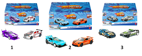 Hot Wheels Pull Back 2-Pack assorti 3+ 