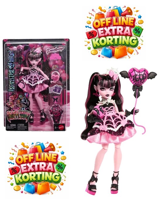 Monster High Griezelig Zoete Verjaardags-Draculaura-pop Roze 4+