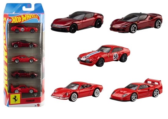 Hot Wheels Ferrari 5-pack Auto set 3+ 