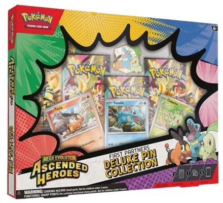 Pokémon Mega Evolution Ascended Heroes Deluxe Pin Collection 6+ 