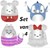 Squishmallows Set 4in1 100 Jaar Disney circa 12½ cm 