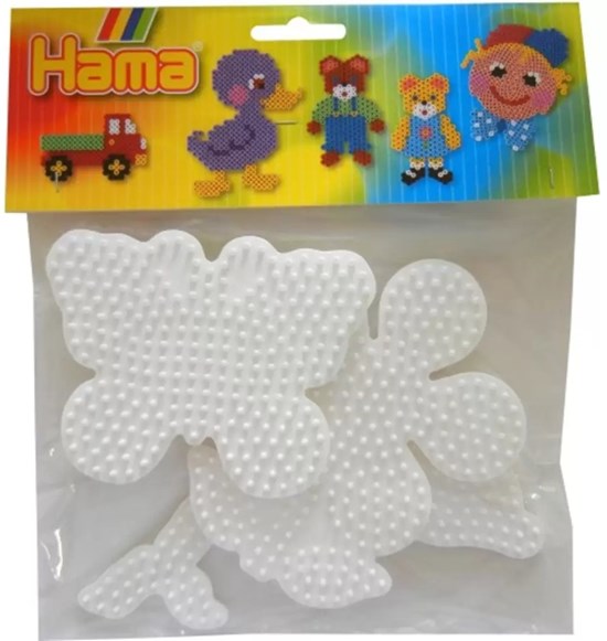 Hama 3 Losse Strijkkralen Platen Bloem, Dolfijn & Vlinder  