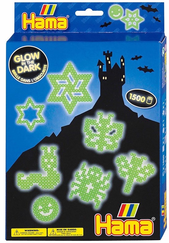 Hama 3414 Strijkkalen Set Glow in the Dark 1500 kralen 5+ 