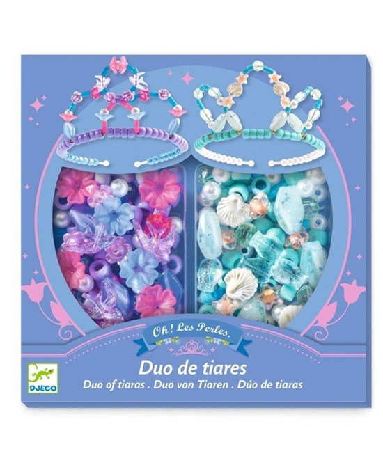 Djeco DIY Duo van Tiara's Kralenset Blauw 6+ 
