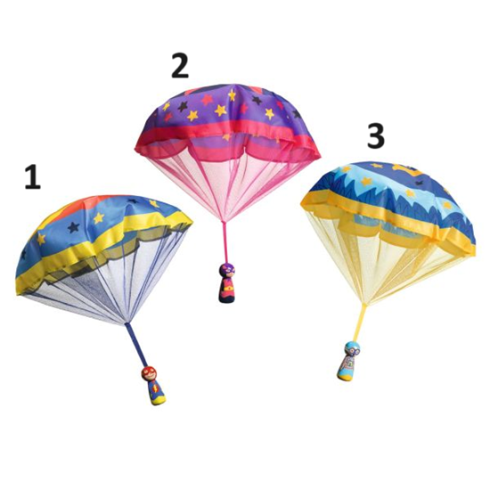 Djeco Flying Heroes Gooi Parachutist ass.kleuren in Koker 