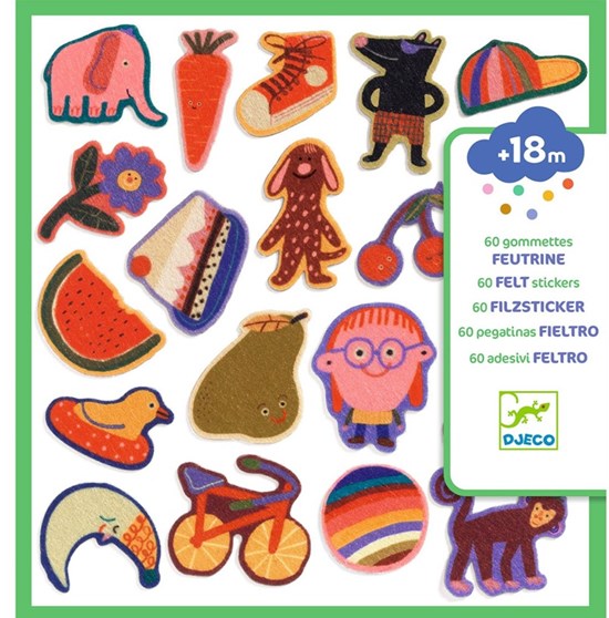 Djeco 60 Vilt Stikcers de Grappige 18mnd+  