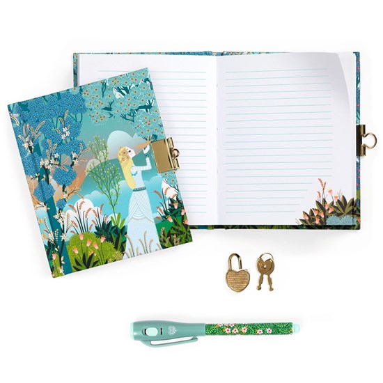 Djeco Dagboek met Geheimschrift Pen & Slotje Little Charlotte 