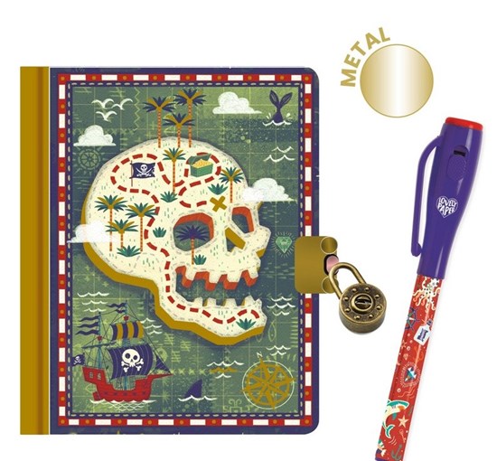 Dagboek Steve de Piraat Little Secret met Slot en Magische Pen 88 pagina's 8+ 