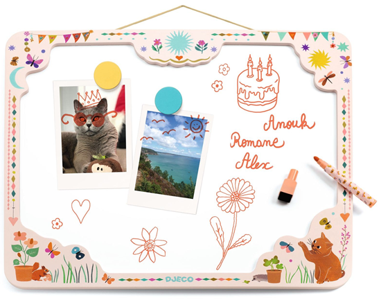 Djeco Magneeetbord 46x38x1cm Kat & Bloemen 