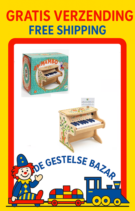 djeco Animambo Electronisch Piano 8toons 3+ (4xAA)