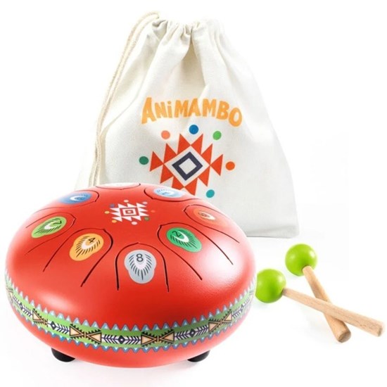 djeco Animambo Red Tongue Metal Drum 5+ 