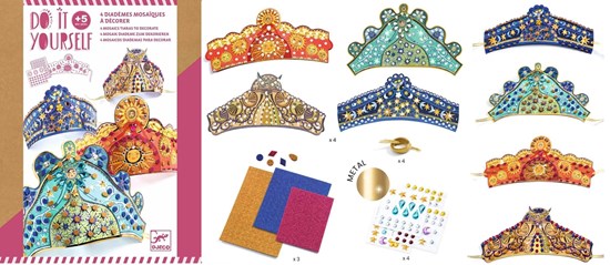 Djeco DIY Mozaiek Diadeem Kroontjes Maken 5+