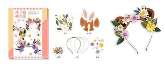 Djeco  DIY Diadeem Maken Flower Friends 3stuks 6+ 
