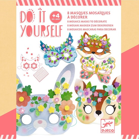 Djeco DIY 8 Mozaiek Maskers Maken 4+ 