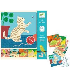 djeco DIERENVRIENDJES TEKENSJABLONEN 4stuks 4+ 