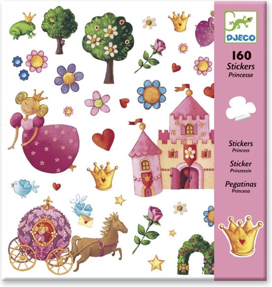 djeco Prinses Marguerite stickers 160stuks 4+ 