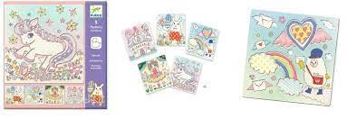 Djeco KAWAILAND UNICORN TEKENSJABLONEN 5stuks 4+