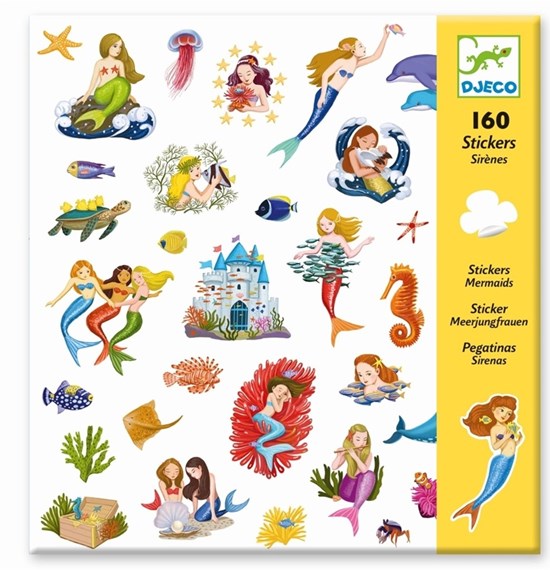 djeco Mermaids Stickervellen 4stuks 160 stickers 4+ 