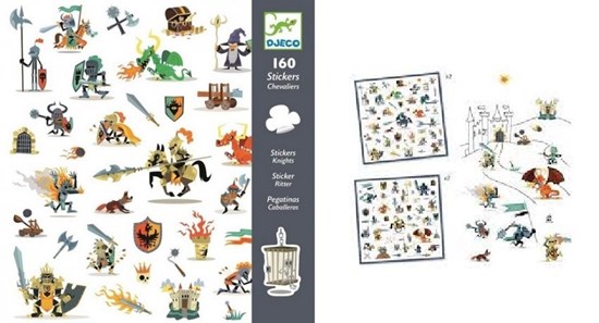 djeco Ridder Stickers 160 stuks 4+
