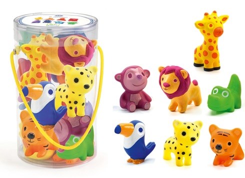Djeco Troopo 7 Savanna Soft Speeldieren in Ton 18mnd+