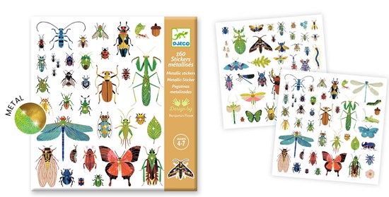 djeco Micro Kosmos Metallic stickers circa 160stuks 