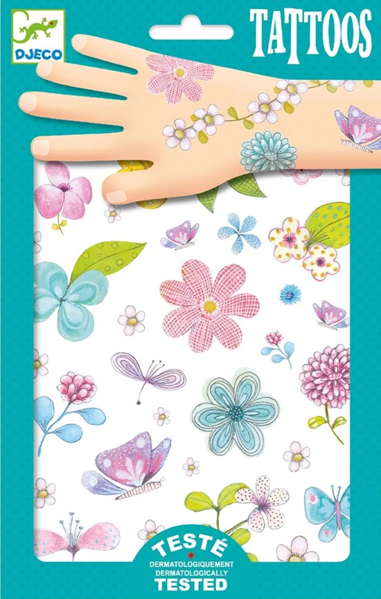 Djeco Tatoeages: Eerlijke Bloemen van het Veld MEER Dan 50 stuks 