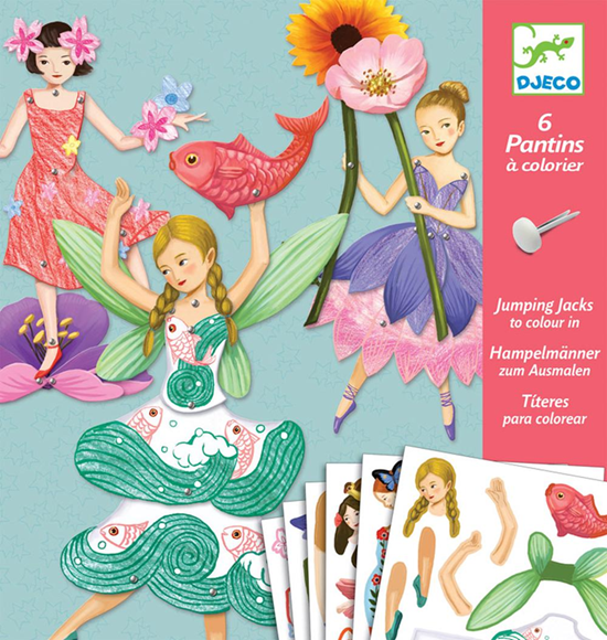 djeco Knutselset 6 Fairies Trekpoppetjes Maken 5+