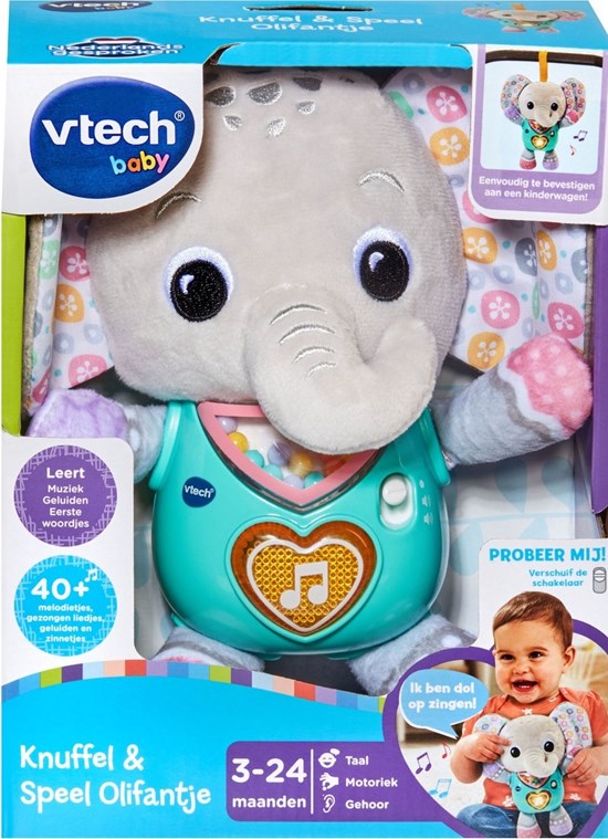 vtech Baby Knuffel  & Speel Olifantje grijs 3-24maanden 