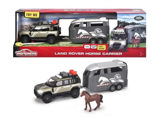 Majorette Land Rover met Paardentrailer met Licht en Geluid 3+ 