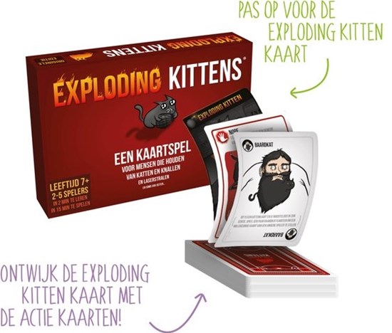 Exploding Kittens kaartspel 7+