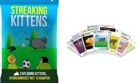 Streaking Kittens Uitbreidings set met 15 kaarten 