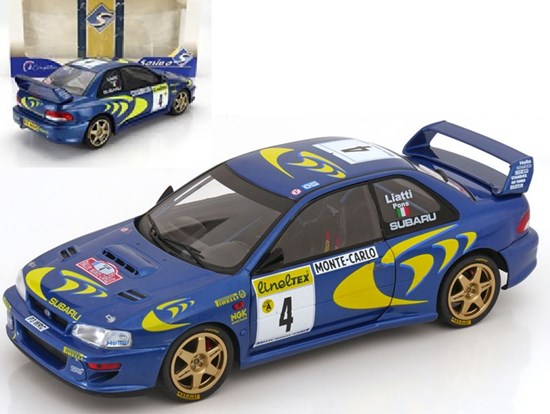 solido Subaru Impreza WRC Rallye Monte Carlo 1997 met. Blauw schaal 1/18 