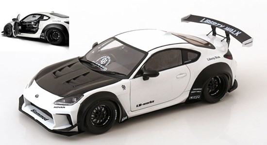 solido Toyota GR86 met Liberty Work Body Kit Wit 2024 schaal 1/18 