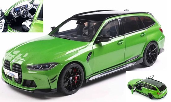 solido BMW M3 Competition M Xdrive Touring 2024 met.groen/zwart 1/18 