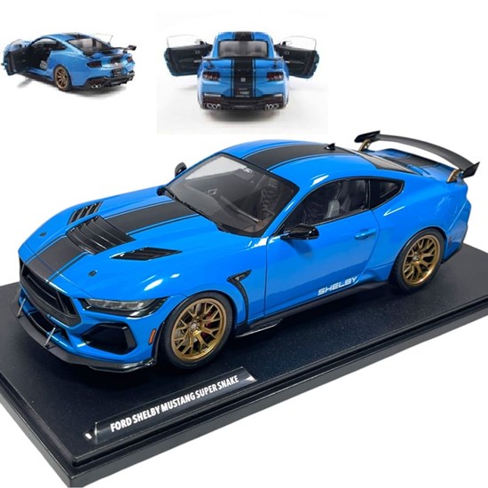 solido Ford Shelby Mustang Super Snake Blauw/Zwart 2025 schaal 1/18 